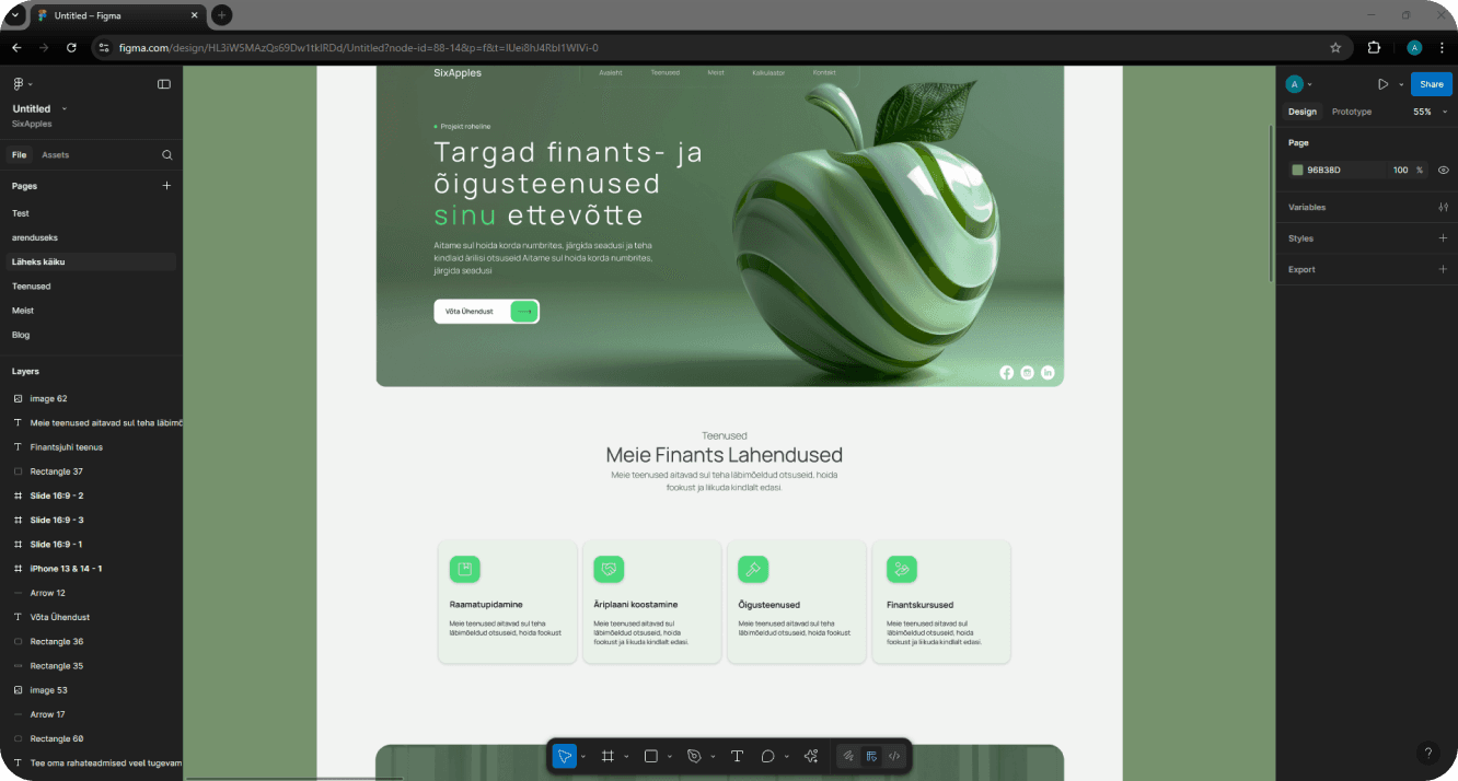 Landing page design preview